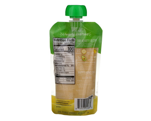Happy Family Organics, Органическое детское питание, ступень 2, ручная обработка, бананы, ананас, авокадо, гранола, от 6 месяцев, 4 унц. (113 г) Happy Family Organics, Органическое детское питание, ступень 2, ручная обработка, бананы, ананас, авокадо, гранола, от 6 месяцев, 4 унц. (113 г)