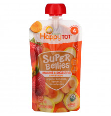 Happy Family Organics, Happy Tot, Super Bellies, Organic Bananas, Carrots & Strawberries, 4 oz (113 g)