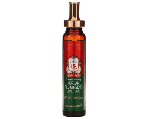 Cheong Kwan Jang, Korean Red Ginseng Vital Tonic, 10 Bottles, 0.68 fl oz (20 ml) Each Cheong Kwan Jang, Korean Red Ginseng Vital Tonic, 10 Bottles, 0.68 fl oz (20 ml) Each