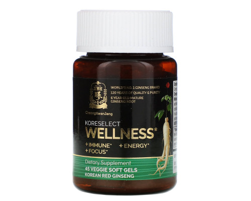 Cheong Kwan Jang, Koreselect, Wellness, 45 Veggie Soft Gels Cheong Kwan Jang, Koreselect, Wellness, 45 Veggie Soft Gels