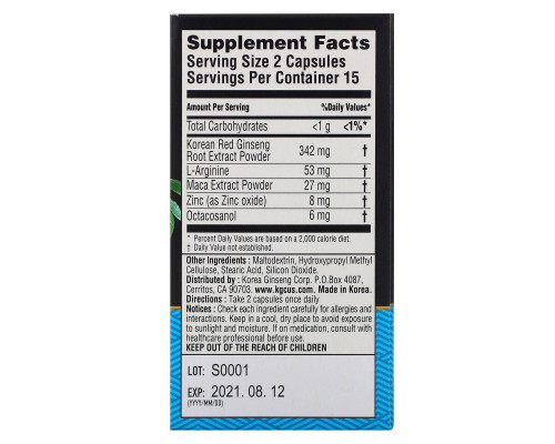 Cheong Kwan Jang, Koreselect, Stamina, 30 Veggie Capsules Cheong Kwan Jang, Koreselect, Stamina, 30 Veggie Capsules