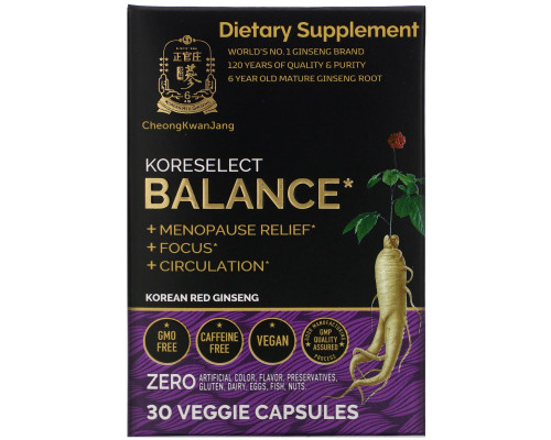 Cheong Kwan Jang, Koreselect, Balance, 30 Veggie Capsules