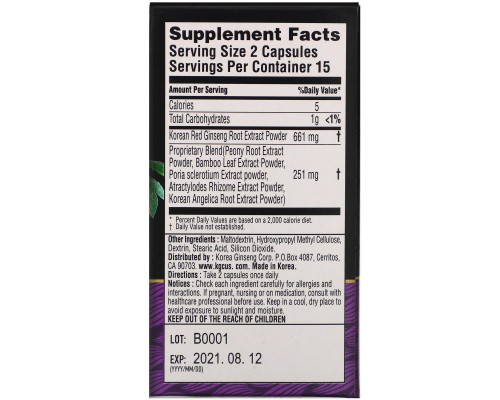 Cheong Kwan Jang, Koreselect, Balance, 30 Veggie Capsules