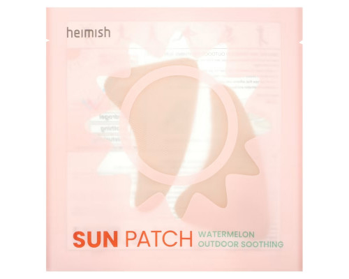 Heimish, SUN Patch, Watermelon Outdoor Soothing Patch, 5 Patch Heimish, SUN Patch, Watermelon Outdoor Soothing Patch, 5 Patch