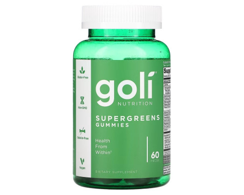 Goli Nutrition, Supergreens Gummies, 60 Pieces Goli Nutrition, Supergreens Gummies, 60 Pieces