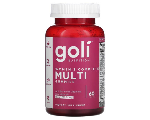 Goli Nutrition, Women's Complete Multi Gummies, 60 Pieces Goli Nutrition, Women's Complete Multi Gummies, 60 Pieces