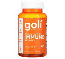 Goli Nutrition, Triple Action Immune Gummies , 60 Pieces