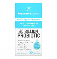 Physician's Choice, 60 Billion Probiotic, 30 Delayed-Release Veggie Capsules