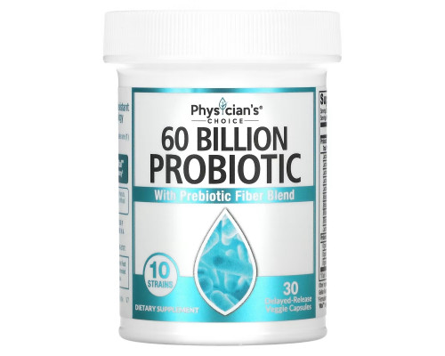 Physician's Choice, 60 Billion Probiotic, 30 Delayed-Release Veggie Capsules Physician's Choice, 60 Billion Probiotic, 30 Delayed-Release Veggie Capsules