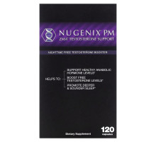 Nugenix, ZMA Testosterone Support, PM Nighttime Free Testosterone Booster, 120 Capsules