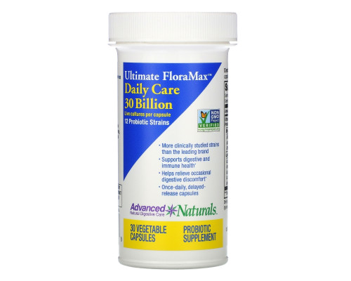 Advanced Naturals, Ultimate FloraMax, Daily Care, 30 Billion Live Cultures, 30 Vegetable Capsules Advanced Naturals, Ultimate FloraMax, Daily Care, 30 Billion Live Cultures, 30 Vegetable Capsules