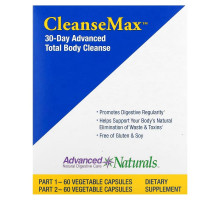 Advanced Naturals, CleanseMax, 30-Day Advanced Total Body Cleanse, 2 Bottles, 60 Vegetable Capsules Each