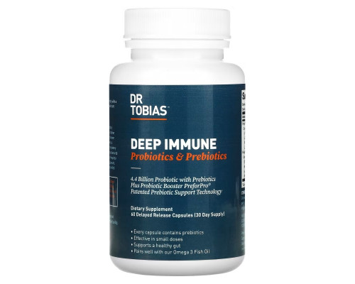 Dr. Tobias, Deep Immune, Probiotics & Prebiotics, 60 Delayed Release Capsules Dr. Tobias, Deep Immune, Probiotics & Prebiotics, 60 Delayed Release Capsules