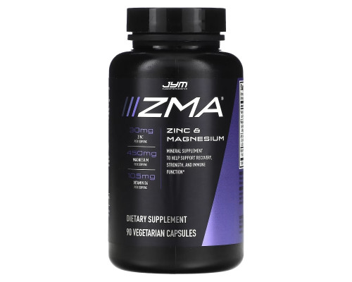 JYM Supplement Science, ZMA, Zinc & Magnesium, 90 Vegetarian Capsules JYM Supplement Science, ZMA, Zinc & Magnesium, 90 Vegetarian Capsules