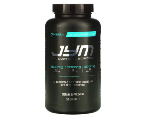 Рыбий жир и Омега 3, 6, 9 JYM Supplement Science, омега-3, 120 капсул Рыбий жир и Омега 3, 6, 9 JYM Supplement Science, омега-3, 120 капсул