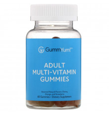GummYum!, Adult Multi-Vitamin Gummies, Assorted Natural Flavors, 60 Gummies