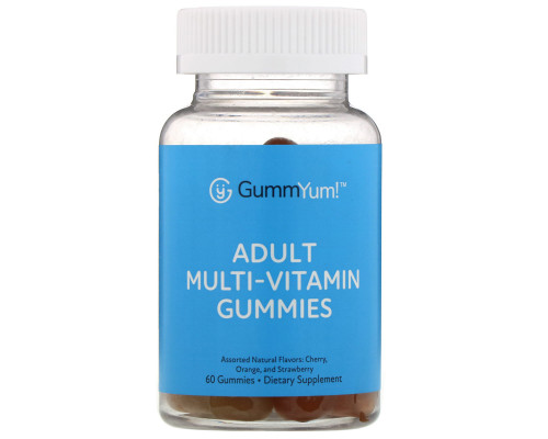 GummYum!, Adult Multi-Vitamin Gummies, Assorted Natural Flavors, 60 Gummies GummYum!, Adult Multi-Vitamin Gummies, Assorted Natural Flavors, 60 Gummies