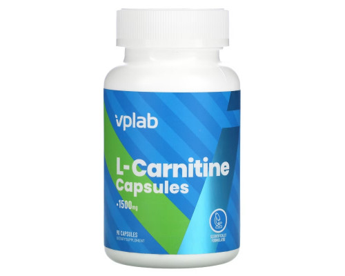 Vplab, L-Carnitine, 500 mg, 90 Capsules Vplab, L-Carnitine, 500 mg, 90 Capsules