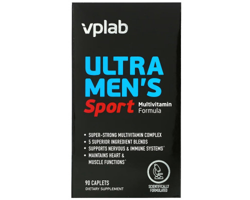 Vplab, Ultra Men’s Sport Multivitamin Formula, 90 Caplets Vplab, Ultra Men’s Sport Multivitamin Formula, 90 Caplets