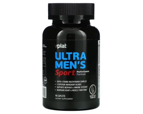 Vplab, Ultra Men’s Sport Multivitamin Formula, 90 Caplets Vplab, Ultra Men’s Sport Multivitamin Formula, 90 Caplets