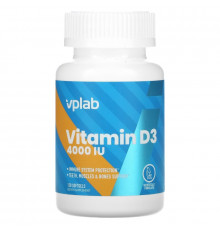 Vplab, Vitamin D3, 4000 IU, 120 Softgels