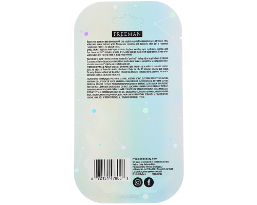 Freeman Beauty, Cosmic, Holographic Peel-Off Mask, Balancing Moonstone, 0.33 fl oz (10 ml) Freeman Beauty, Cosmic, Holographic Peel-Off Mask, Balancing Moonstone, 0.33 fl oz (10 ml)