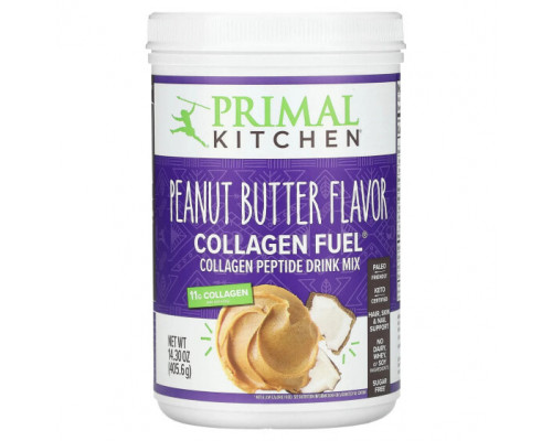 Для мышц и суставов Primal Kitchen, Collagen Fuel, арахисовая паста, 405,6 г (14,3 унции) Для мышц и суставов Primal Kitchen, Collagen Fuel, арахисовая паста, 405,6 г (14,3 унции)