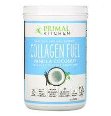 Primal Kitchen, Collagen Fuel, напиток с коллагеном и пептидами от животных на подножном корму, со вкусом ванильного кокоса, 370 г