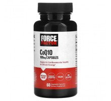 Коэнзим Q10 Force Factor, CoQ10, 100 мг, 60 растительных капсул