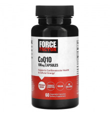 Коэнзим Q10 Force Factor, CoQ10, 100 мг, 60 растительных капсул