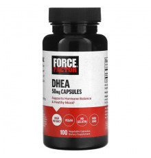 Мужское здоровье Force Factor, ДГЭА, 50 мг, 100 растительных капсул