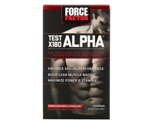 Force Factor, Test X180 Alpha, Testosterone Booster, 120 Capsules Force Factor, Test X180 Alpha, Testosterone Booster, 120 Capsules