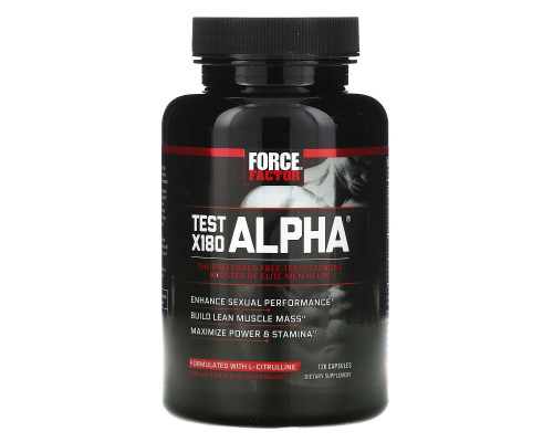 Force Factor, Test X180 Alpha, Testosterone Booster, 120 Capsules Force Factor, Test X180 Alpha, Testosterone Booster, 120 Capsules