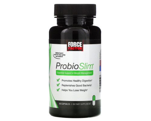 Force Factor, ProbioSlim, Digestive Support + Weight Management, 60 Capsules Force Factor, ProbioSlim, Digestive Support + Weight Management, 60 Capsules