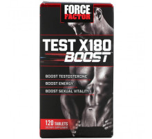 Мужское здоровье Force Factor, Test X180 Boost, бустер тестостерона для мужчин, 120 таблеток
