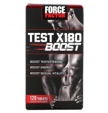 Мужское здоровье Force Factor, Test X180 Boost, бустер тестостерона для мужчин, 120 таблеток