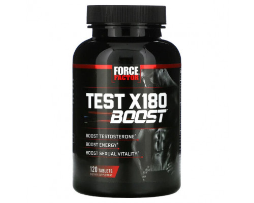 Мужское здоровье Force Factor, Test X180 Boost, бустер тестостерона для мужчин, 120 таблеток Мужское здоровье Force Factor, Test X180 Boost, бустер тестостерона для мужчин, 120 таблеток