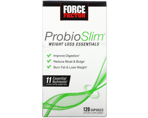 Force Factor, ProbioSlim, Weight Loss Essentials, 120 Capsules Force Factor, ProbioSlim, Weight Loss Essentials, 120 Capsules