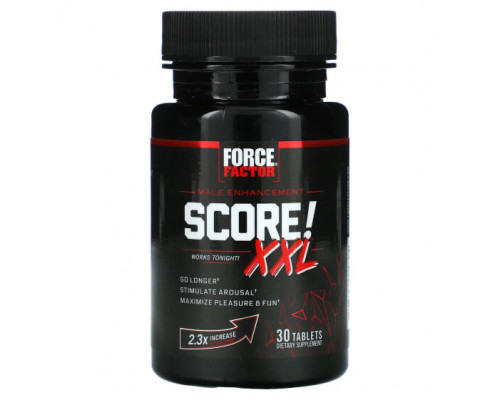 Мужское здоровье Force Factor, Score! XXL, средство для мужского здоровья, 30 таблеток Мужское здоровье Force Factor, Score! XXL, средство для мужского здоровья, 30 таблеток