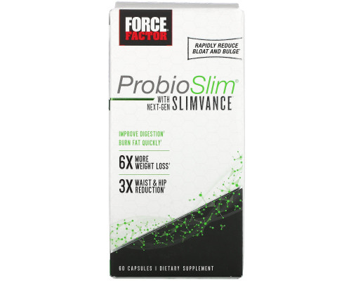 Force Factor, ProbioSlim with Next-Gen SLIMVANCE, 60 Capsules Force Factor, ProbioSlim with Next-Gen SLIMVANCE, 60 Capsules