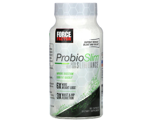 Force Factor, ProbioSlim with Next-Gen SLIMVANCE, 60 Capsules Force Factor, ProbioSlim with Next-Gen SLIMVANCE, 60 Capsules