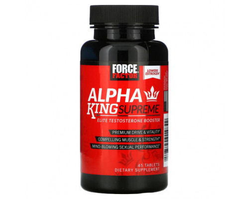 Мужское здоровье Alpha King Supreme, Elite Testosterone Booster, 45 Tablets Мужское здоровье Alpha King Supreme, Elite Testosterone Booster, 45 Tablets