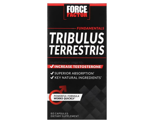 Force Factor, Force Factor, якорцы стелющиеся, усилитель тестостерона, 500 мг, 60 капсул Force Factor, Force Factor, якорцы стелющиеся, усилитель тестостерона, 500 мг, 60 капсул