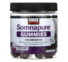 БАДы Force Factor, Somnapure, жевательные таблетки с мелатонином, 5 мг, ягодный вкус, 120 жевательных таблеток
