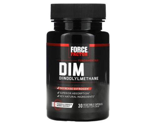 Force Factor, Fundamentals DIM Diindolylmethane, 30 Vegetable Capsules Force Factor, Fundamentals DIM Diindolylmethane, 30 Vegetable Capsules