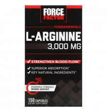 Force Factor, L-аргинин, 600 мг, 150 капсул