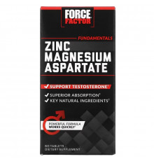 Force Factor, аспартат цинка и магния, 60 таблеток