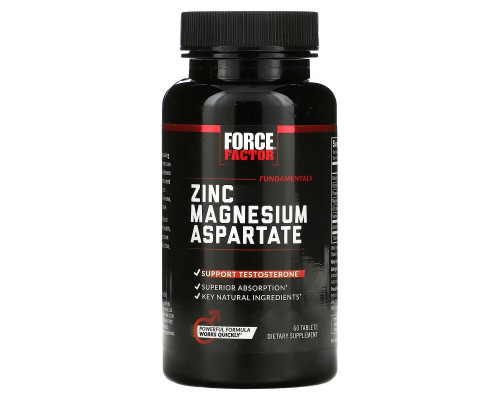Force Factor, аспартат цинка и магния, 60 таблеток Force Factor, аспартат цинка и магния, 60 таблеток