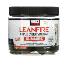 Force Factor, LeanFIre, Apple Cider Vinegar Gummies with Mother, Apple Cider Naturally Flavored, 60 Gummies