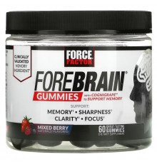 Force Factor, Forebrain Gummies, Memory Support, Mixed Berry, 60 Gummies